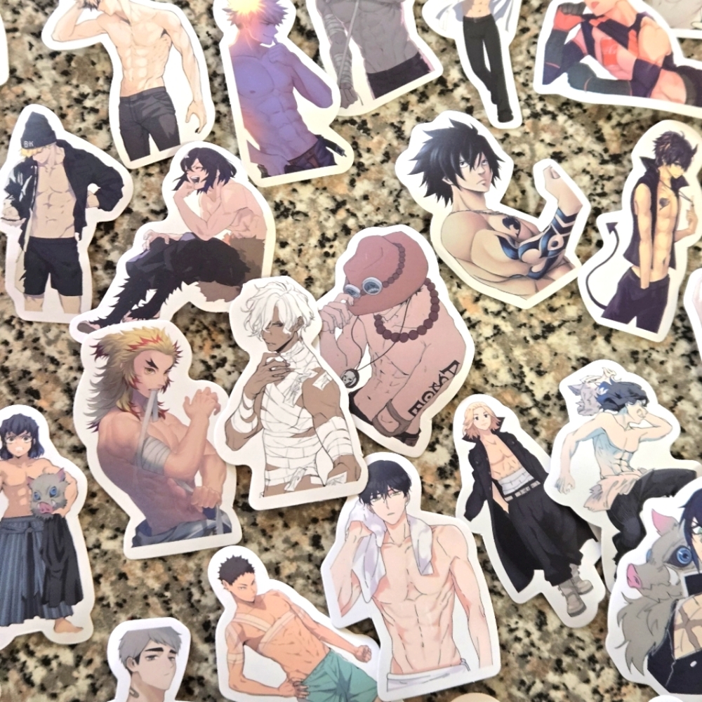 🍒🍒 Anime Male Character Stickers
